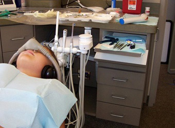 A young patient receiving nitrous oxide sedation.