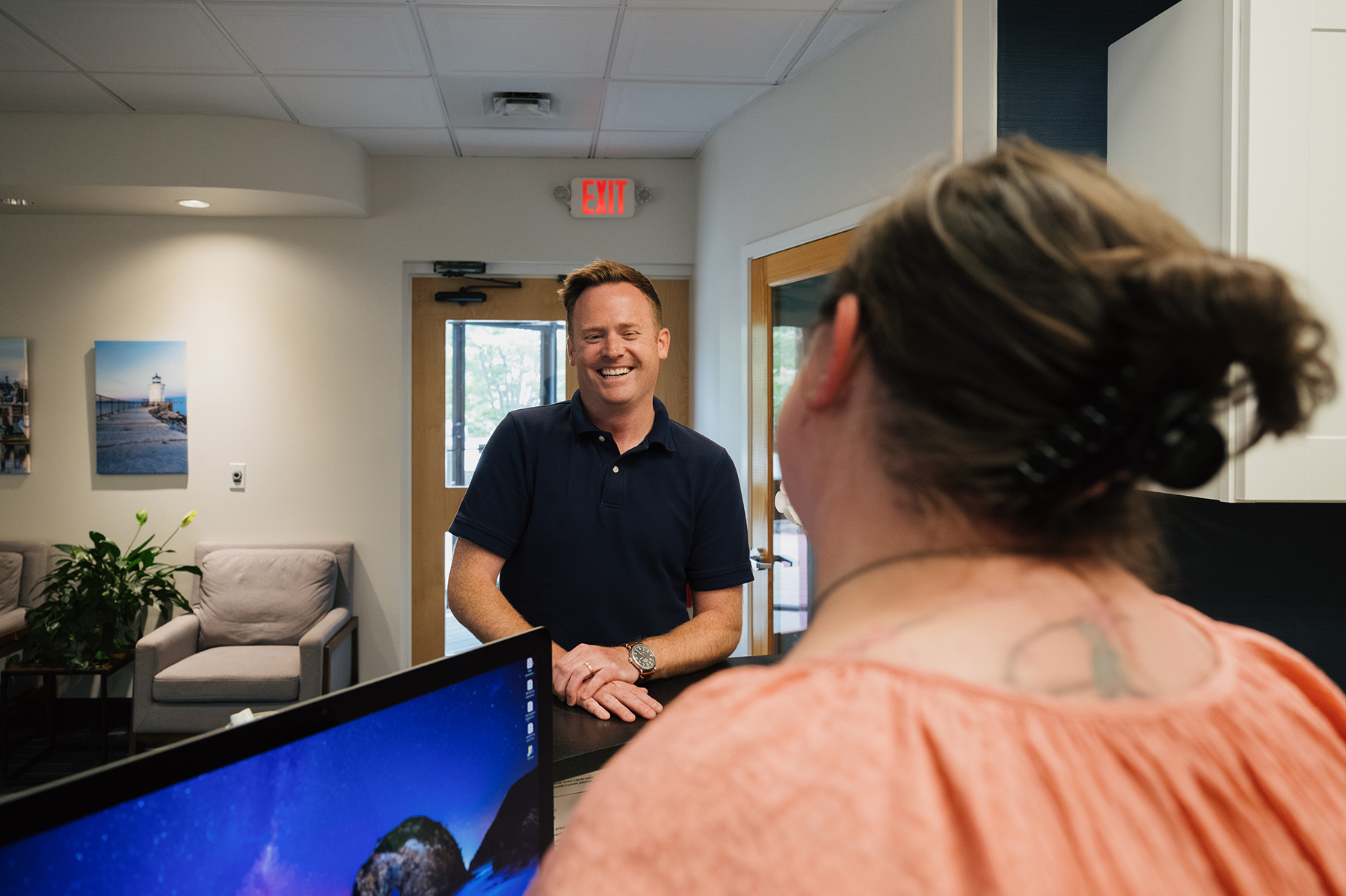 Patient care at Casco Bay Smiles