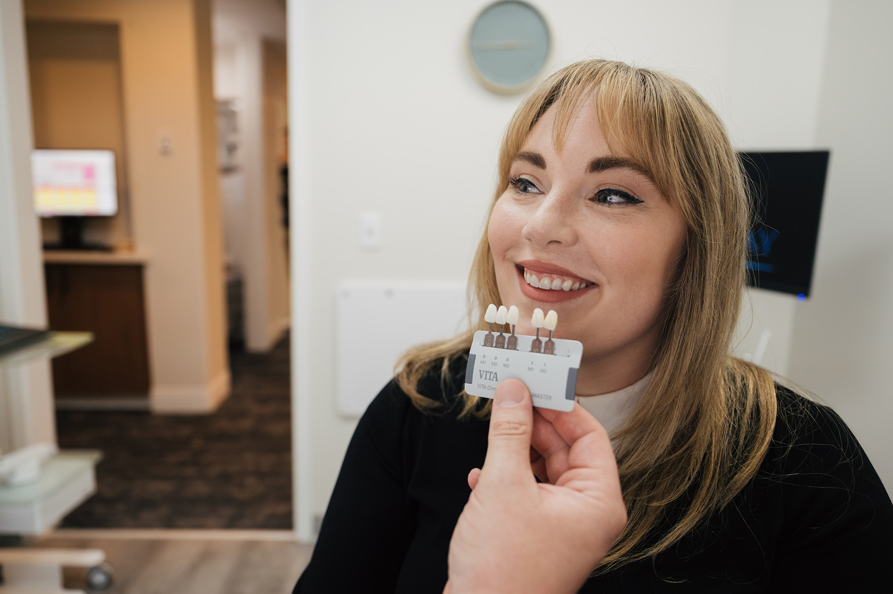 Happy patient at Casco Bay Smiles